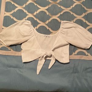 White Zara Crop Top